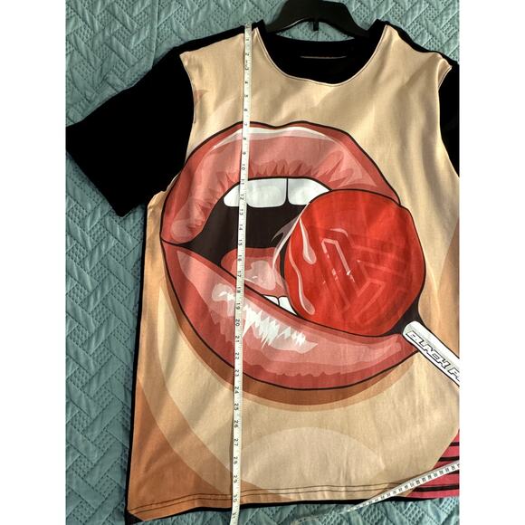 **NWT** BLACK PYRAMID MEN'S BLACK TAN & PINK GRAPHIC TEE SHORT SLEEVE SIZE LARGE - Picture 9 of 9